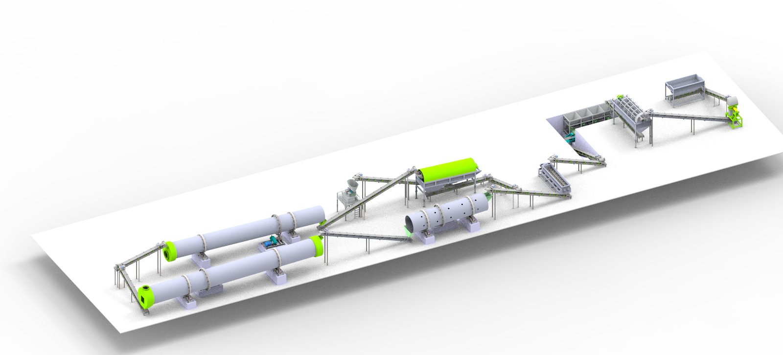3D model of an organic fertilizer production plant