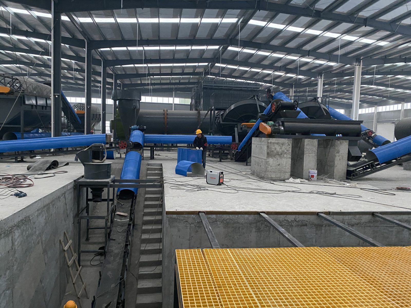 Granular organic fertilizer line in production