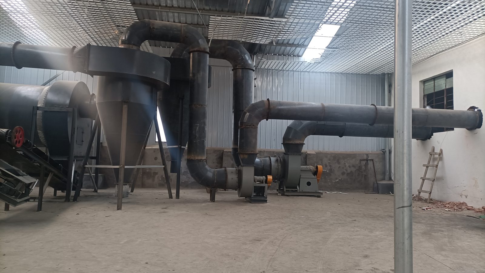 Production line drawing used for capacity planning of an organic fertilizer plant