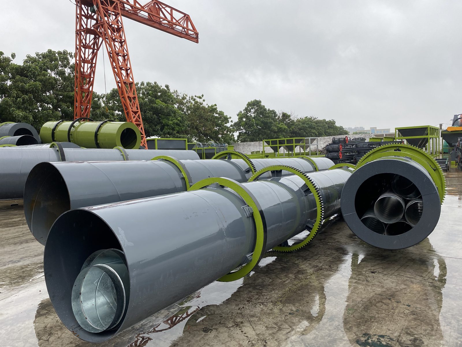 Containerised fertilizer processing modules ready for shipment