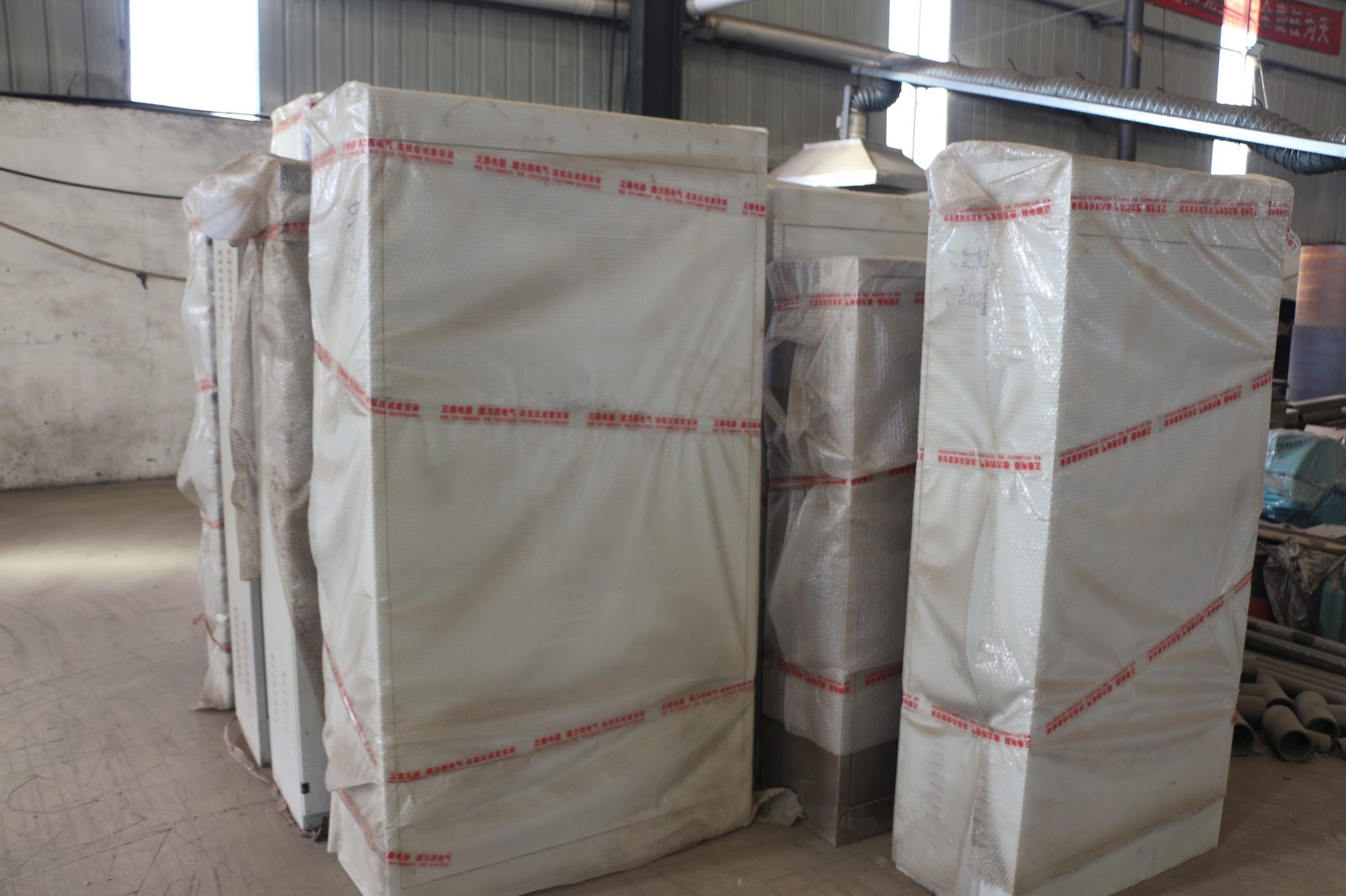 Safety equipment and guards on an organic fertilizer production line