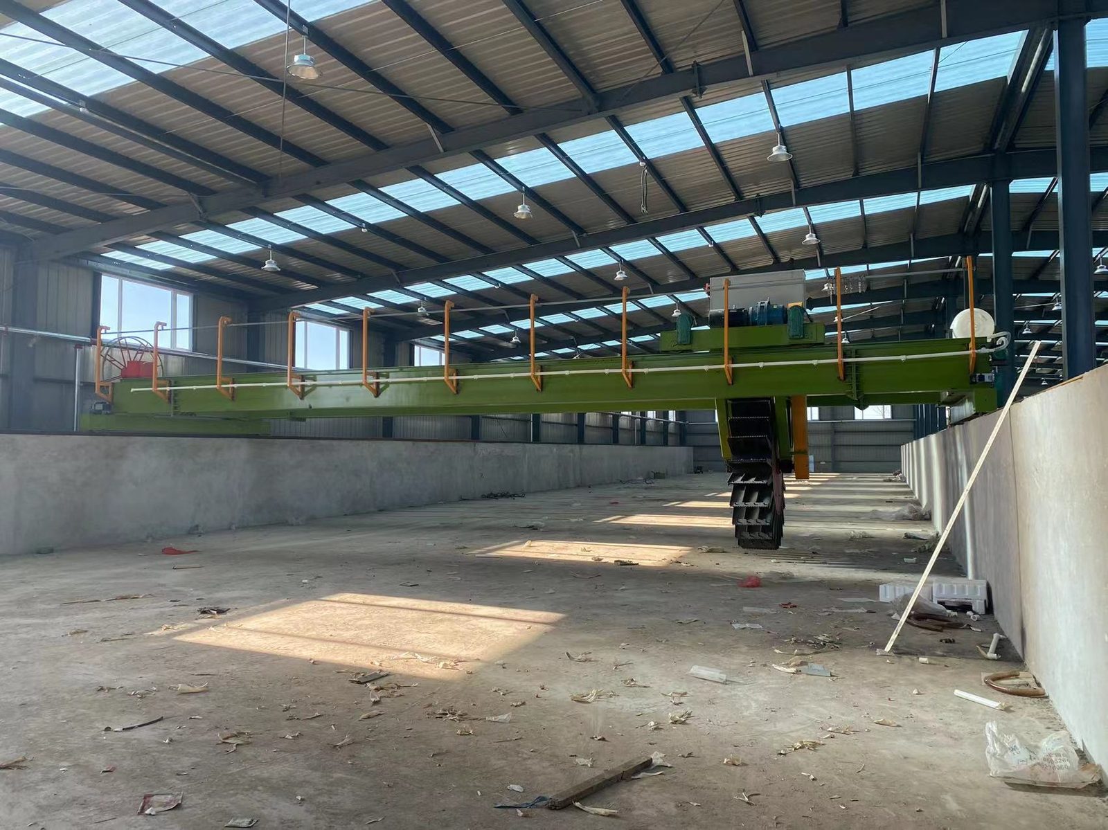 Small scale organic fertilizer plant layout with covered fermentation area