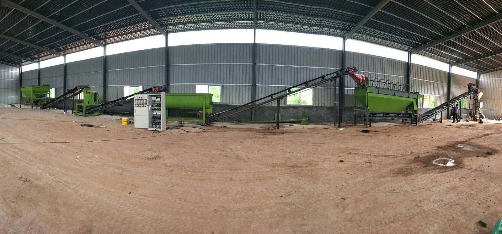 Powder organic fertilizer production line